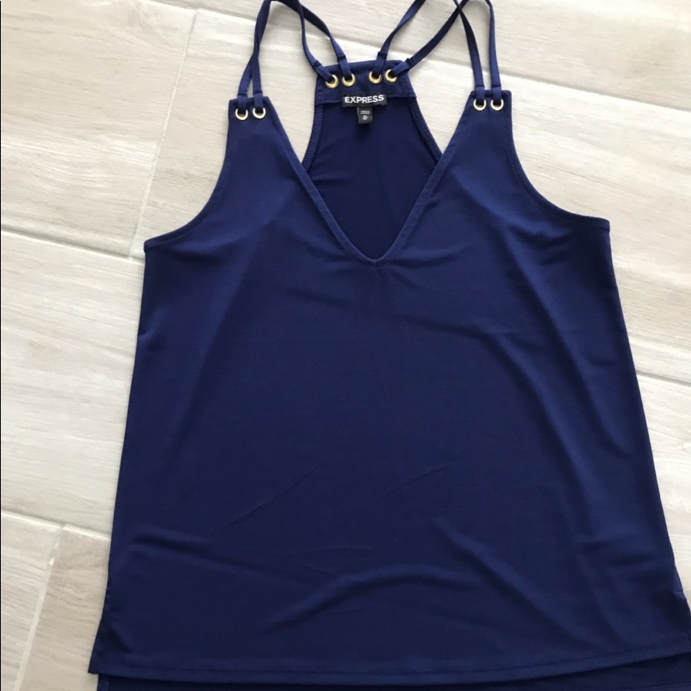 NWOT Express V-Neck Double Strap Racerback Top